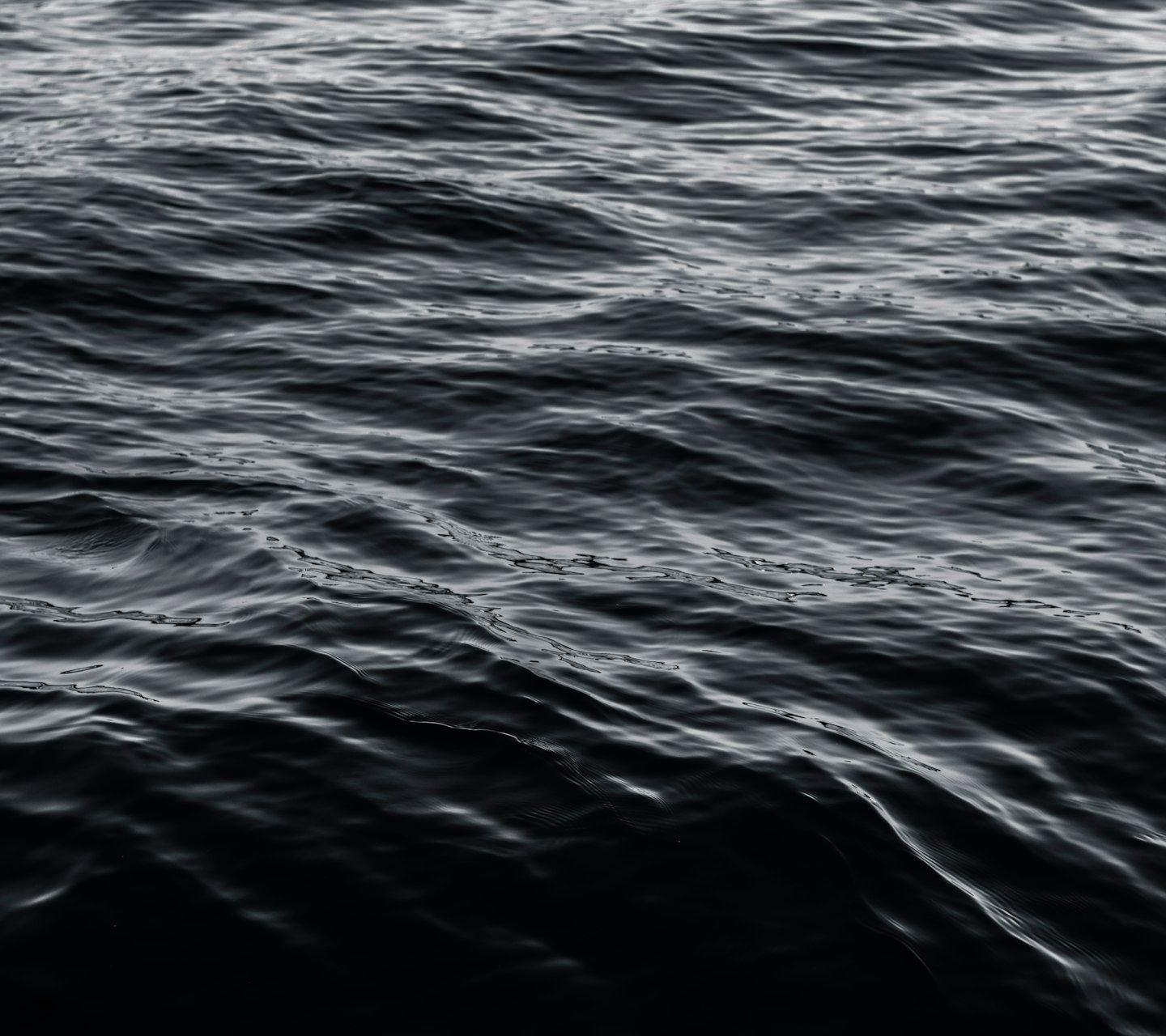 A grey expanse of water.